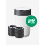 Starter pack poubelle � couches twist & click + 6 recharges blanc