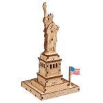 Statue de la libert maquette en bois  construire, puzzle 3d emblmatique de new york brown