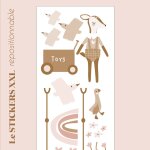 Stickers decor xxl faon balancelle multicolore