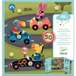 Stickers �pais et repositionnables - les voitures multicolore