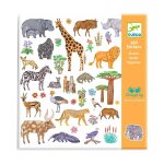 Stickers kenya, 160 stickers , animaux d'afrique multicolore