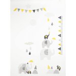 Stickers muraux el�phant en papier - babyfan gris