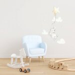 Sticker mural enfant petit �l�phant multicolore