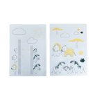 Stickers muraux savane - pluche et pompon blanc