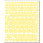 Stickers pastilles phosphorescentes jaune