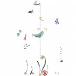 Sticker toise l'oc�an bleu, vert, brun