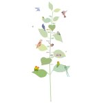 Sticker toise l'oc�an vert, rose, bleu