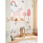 Stickers xl licorne rose imprim