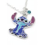 Stitch - set boucles d'oreilles & collier bleu