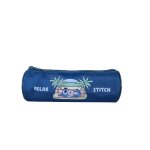 Stitch - trousse scolaire ronde - bleu - 1 compartiment bleu