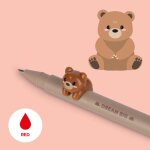Stylo � encre gel - lovely friends - teddy bear marron