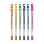 Stylos gel m�tallis�s parfum�s lot de 6 multicolor