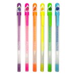 Stylos gel n�on parfum�s aux fruits set de 6 couleurs multicolor