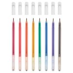 Stylos gel paillets radiant writers set de 8 couleurs scintillantes multicolor