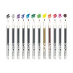 Stylos gel parfums  la fraise set de 12 couleurs fruites multicolor