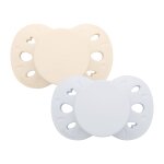 Sucette anatomique essentielle - 0 - 6 mois - lot de 2 bleu + beige