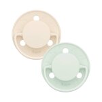 Sucette ronde - 0 - 6 mois - lot de 2 vert + beige