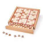 Sudoku en bois beige