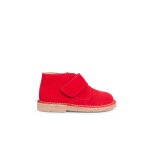 Su�de desert boots bottines chukka � scratch pour enfants rouge