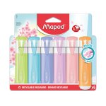 Surligneurs pastel pointe biseaut�e multicolore