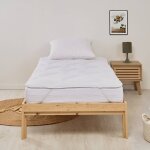 Surmatelas respirant moelleux lavable � 95�c blanc