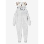 Surpyjama koala en velours enfant gris clair chiné Surpyjama koala en velours enfant gris clair chiné