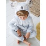 Surpyjama koala en velours enfant gris clair chin