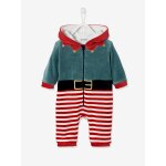 Surpyjama en velours lutin mixte bébé rouge brique Surpyjama en velours lutin mixte bébé rouge brique