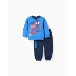 Survtement en coton en coton polyester peign spider - man bleu