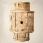 Suspension / abat - jour ronde cannage 30cm - jack naturel