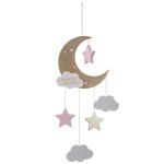 Suspension enfant - lune rose