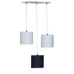 Suspension lumineuse trio plafonnier en coton - hello blanc