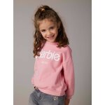 Sweat barbie en molleton rose bonbon