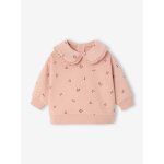 Sweat b�b� fille col claudine rose poudr�