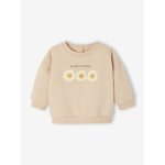 Sweat bb avec motif en bouclettes rose poudr
