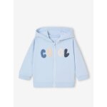 Sweat b�b� zipp� � capuche bleu ciel