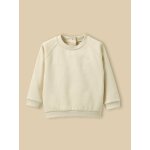 Sweat brod� b�b� - coton biologique jaune pastel