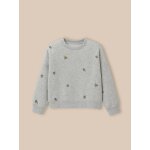 Sweat brodé en coton biologique gris chine Sweat brodé en coton biologique gris chine