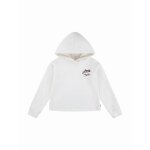 Sweat � capuche blanc cass�