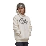 Sweat � capuche brand blanc cr�me / noir