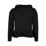 Sweat À capuche coton bio volants noir Sweat À capuche coton bio volants noir