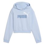 Sweat � capuche fille bleu