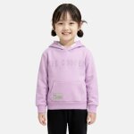 Sweat � capuche fille imprim� mauve