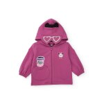 Sweat � capuche fille en molleton � motif ludique violet