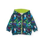 Sweat À capuche pour garçon avec imprimé vaisseaux spatiaux bleu Sweat À capuche pour garçon avec imprimé vaisseaux spatiaux bleu