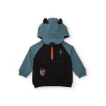 Sweat � capuche pour gar�on avec oreilles d�coratives bleu