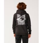 Sweat � capuche gar�on surf shack art washed black