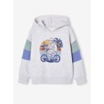 Sweat capuche imprim� blanc chin�