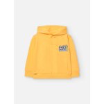 Sweat  capuche avec imprim dans le dos jaune