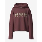Sweat � capuche avec inscription fille name it bois de rose